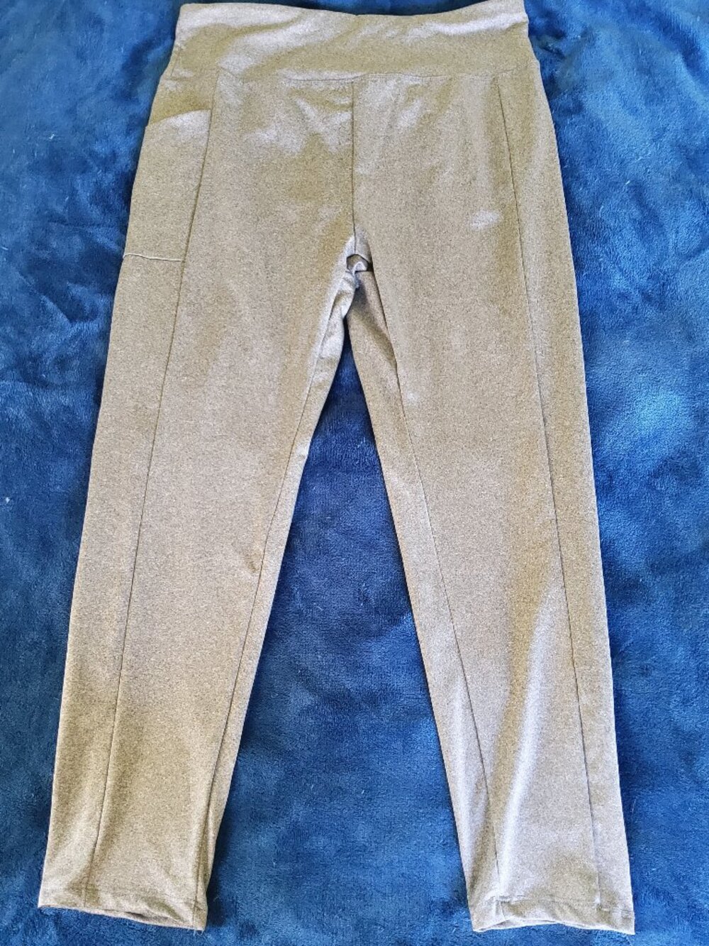Zone Pro Gray High Rise Leggings XL Poly Spandex Athletic Pockets Active